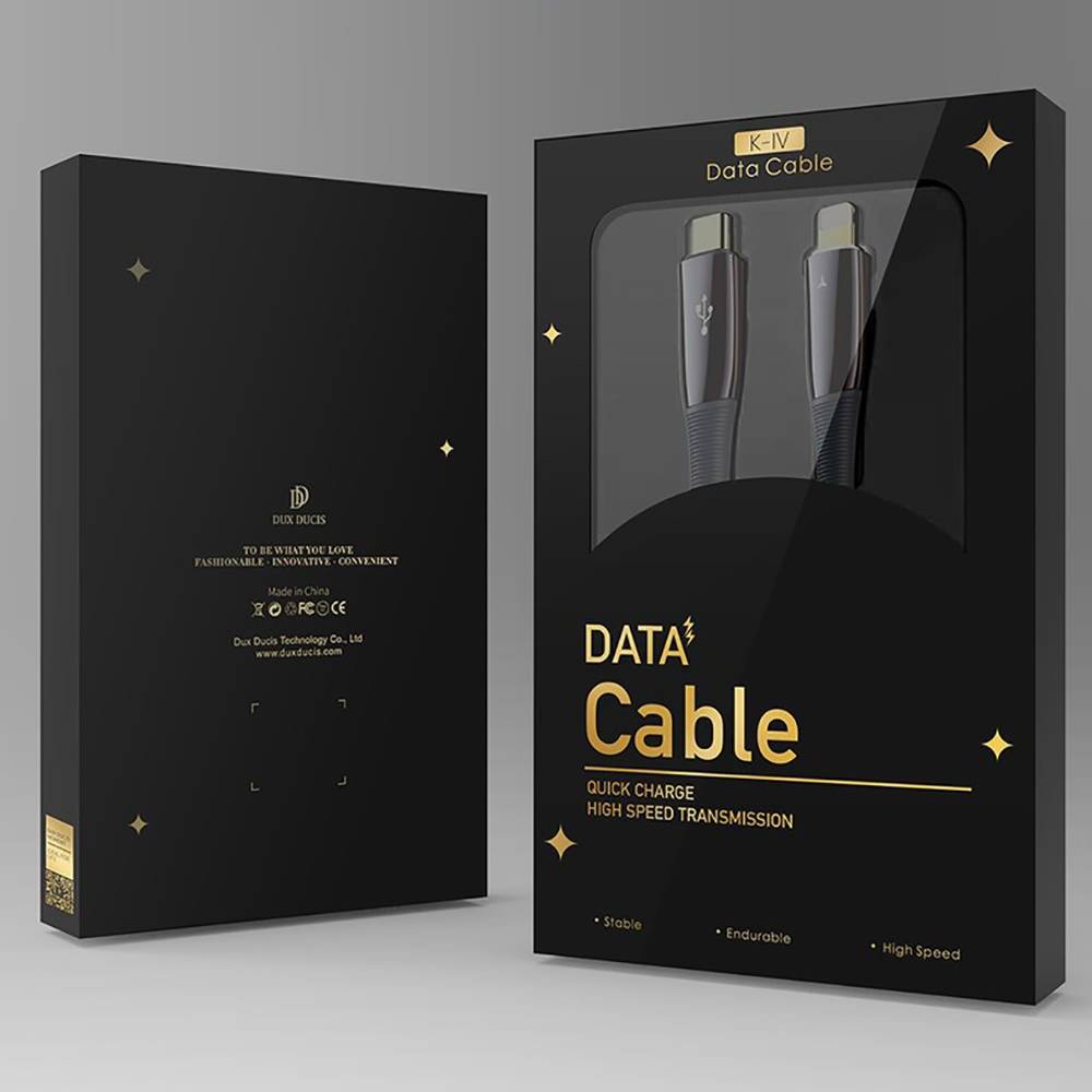 Datový kabel iPhone Lightning 18W 1,2m lightning/USB-C, Dux Ducis - černý