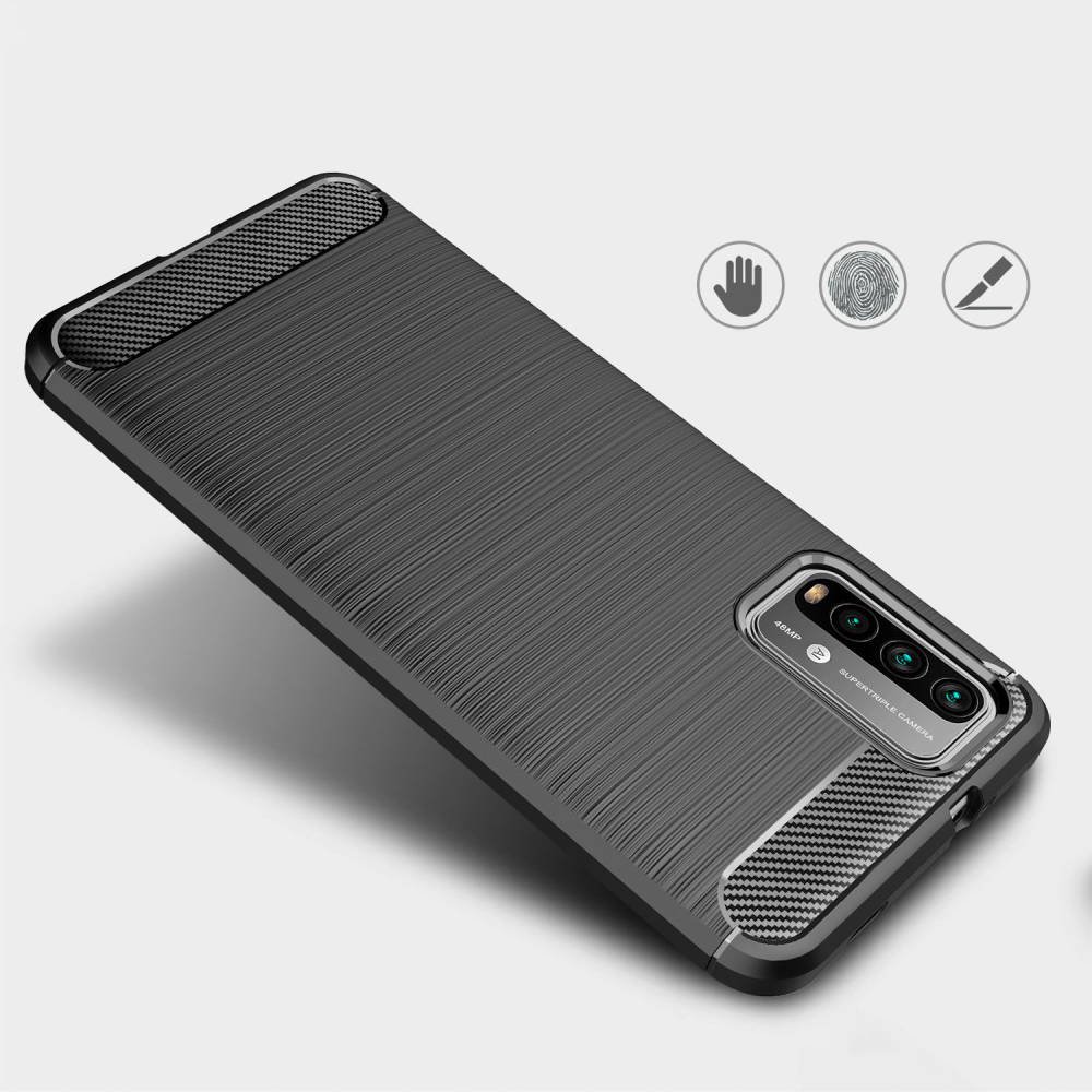 Kryt Xiaomi Redmi 9T / Poco M3, Armored Carbon black