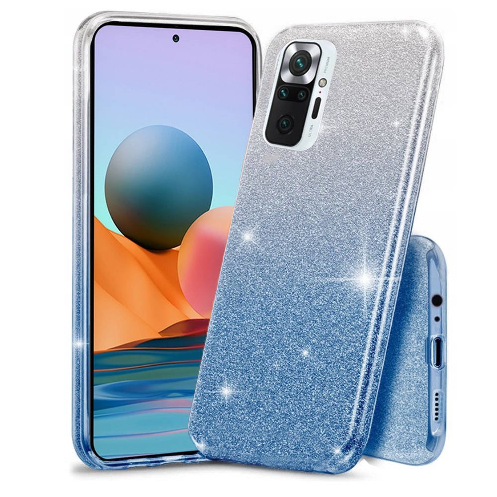 Kryt iPhone 13 Pro třpytky stříbrnomodrý