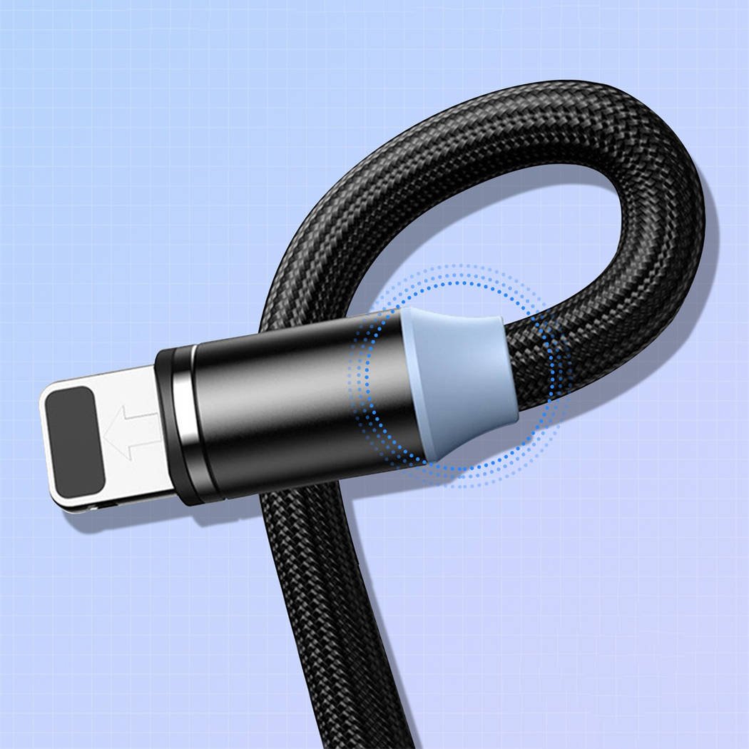 Nabíjecí kabel Magnetický kabel iPhone Lightning 3A 1m KAKU Hedong (KSC-306) černý