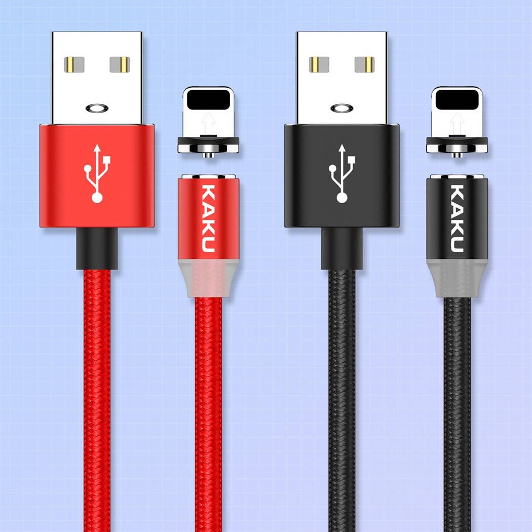 Nabíjecí kabel Magnetický kabel iPhone Lightning 3A 1m KAKU Hedong (KSC-306) černý