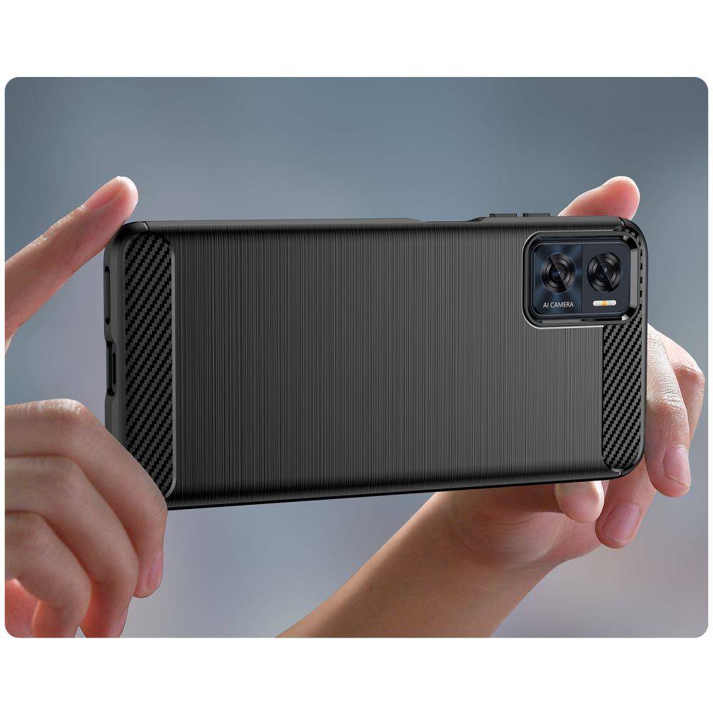 Kryt Motorola Moto E13 Tech-Protect TPU Carbon black