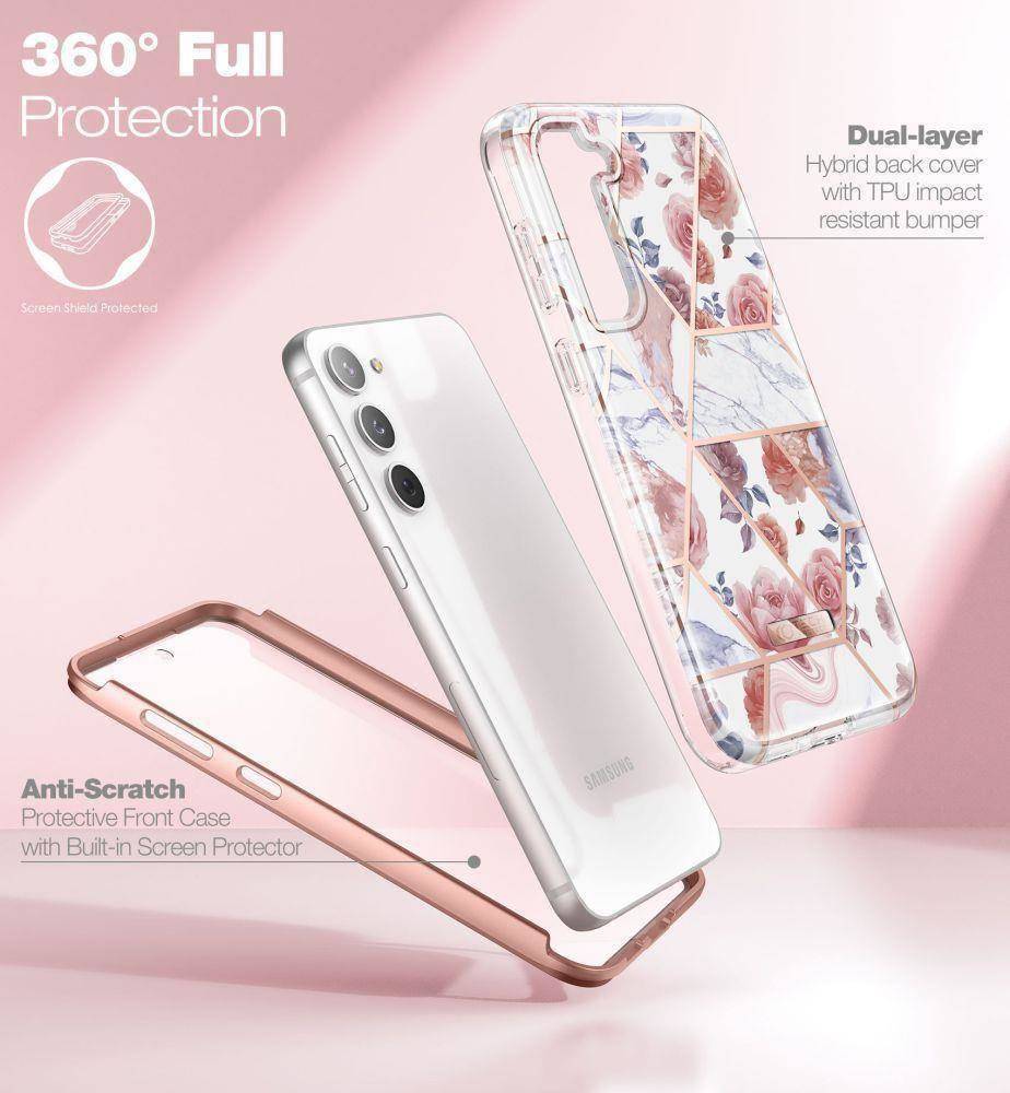Pouzdro Samsung Galaxy A14 4G / 5G Tech-Protect Velar Marble pink