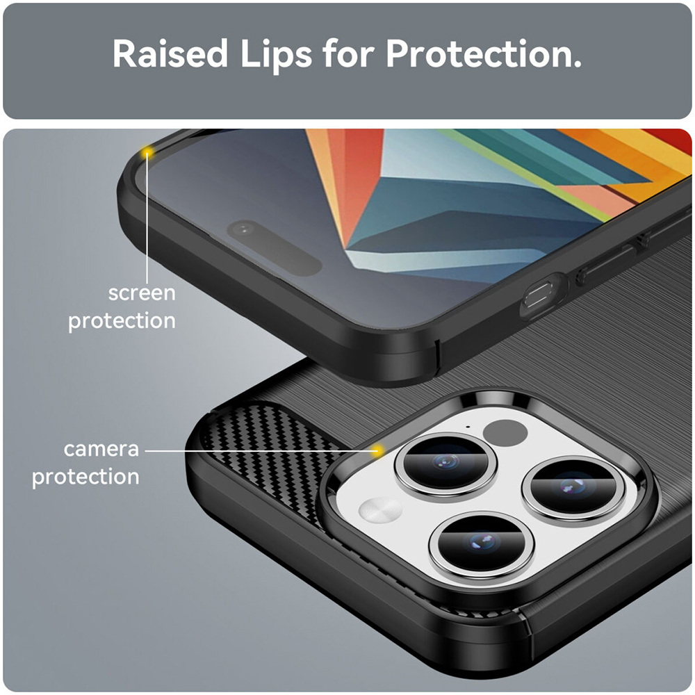 Kryt iPhone 15 Pro Armored Carbon černý
