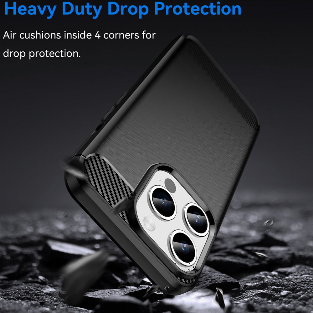 Kryt iPhone 15 Pro Armored Carbon černý