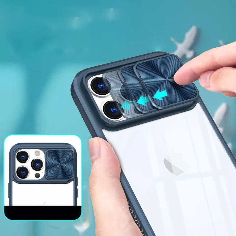 Kryt iPhone 15 Pro Max Nexeri Camslider modrý