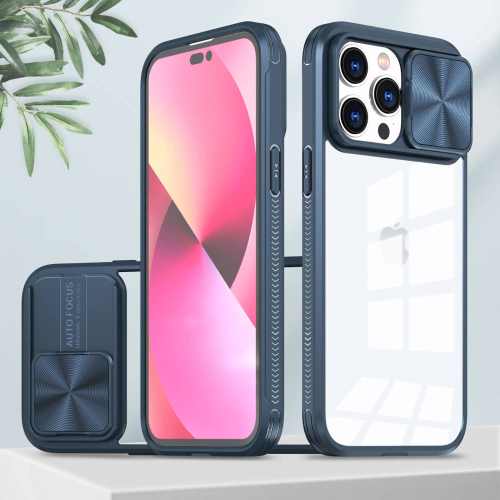 Kryt iPhone 15 Pllus Nexeri Camslider modrý