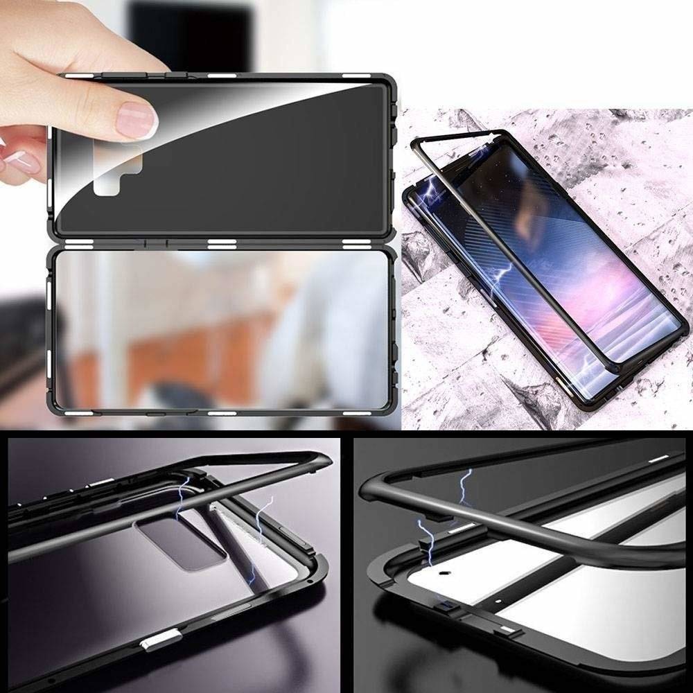 Pouzdro Samsung Galaxy A24 4G 3in1 Double Magnetic 360° Aluminium & Glass black