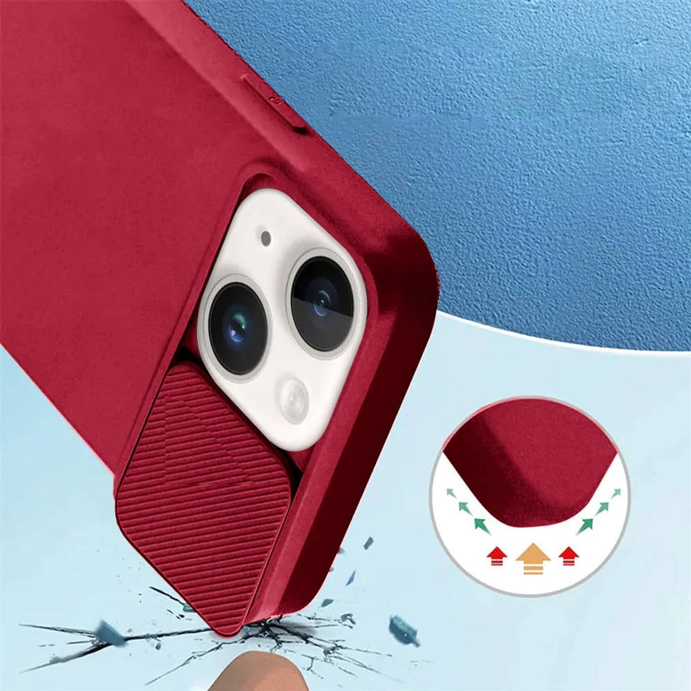 Kryt Samsung Galaxy A14 4G / 5G s krytem fotoaparátu - burgundy