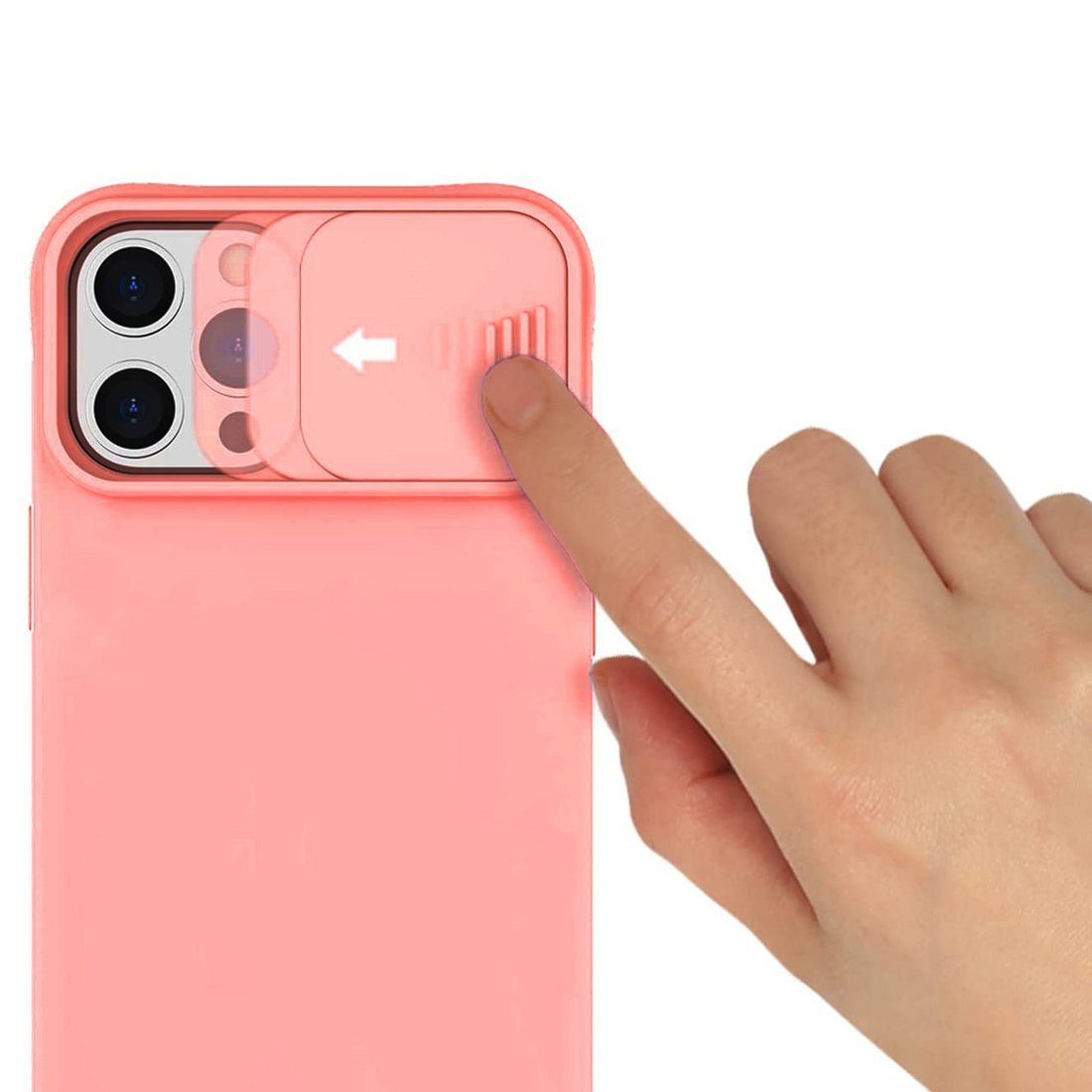 Kryt iPhone 14 Pro s krytem fotoaparátu - růžový