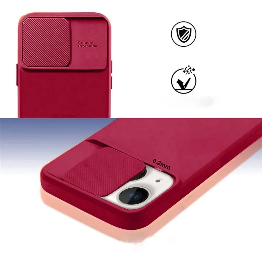 Kryt iPhone 14 Plus s krytem fotoaparátu - burgundy