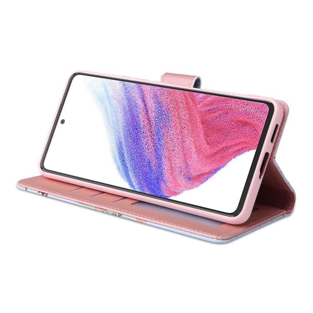 Pouzdro flip Samsung Galaxy A14 4G / 5G Tech-Protect Wallet Garden fialové