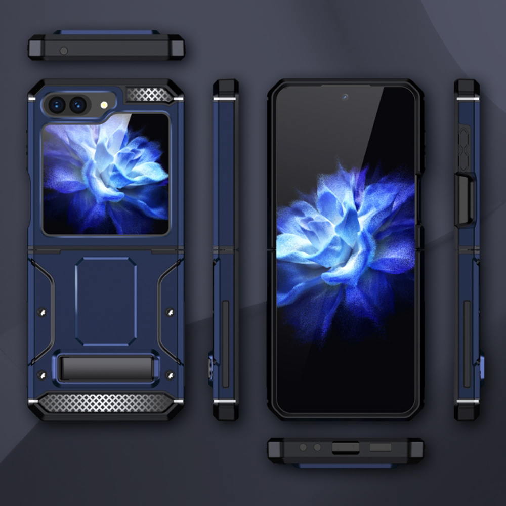 Kryt Samsung Galaxy Z Flip 5 , Techsuit - Hybrid Armor Kickstand, zelený