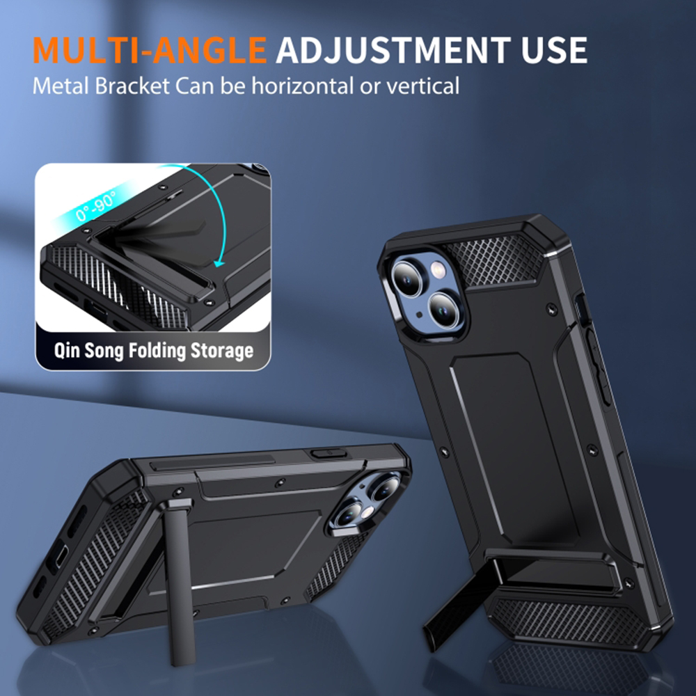 Kryt iPhone 15 Plus, Techsuit - Hybrid Armor Kickstand , zelený