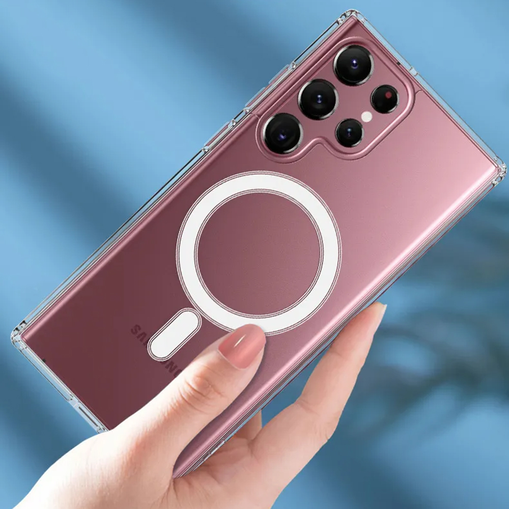 Kryt Samsung Galaxy S23 Ultra, Techsuit - MagSafe Pro, růžový