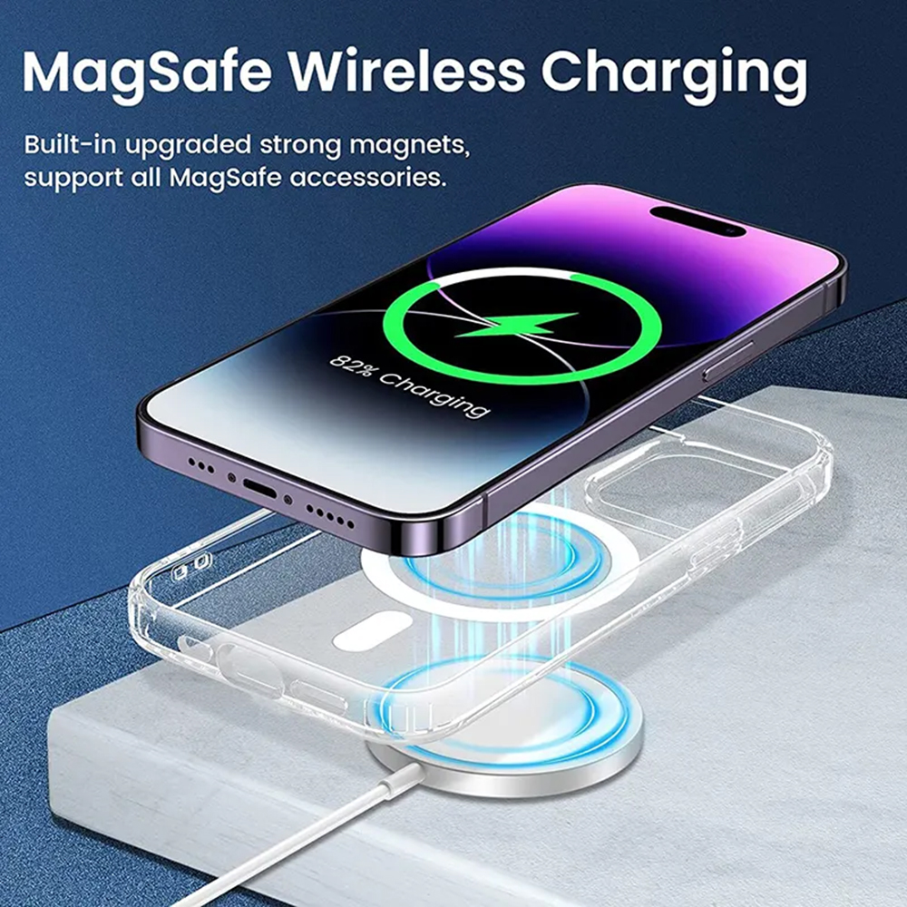 Kryt iPhone 15 Plus, Techsuit - MagSafe Pro, transparentní