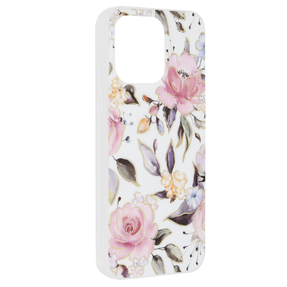 Kryt iPhone 15 Plus Techsuit - Marble Series - Chloe White