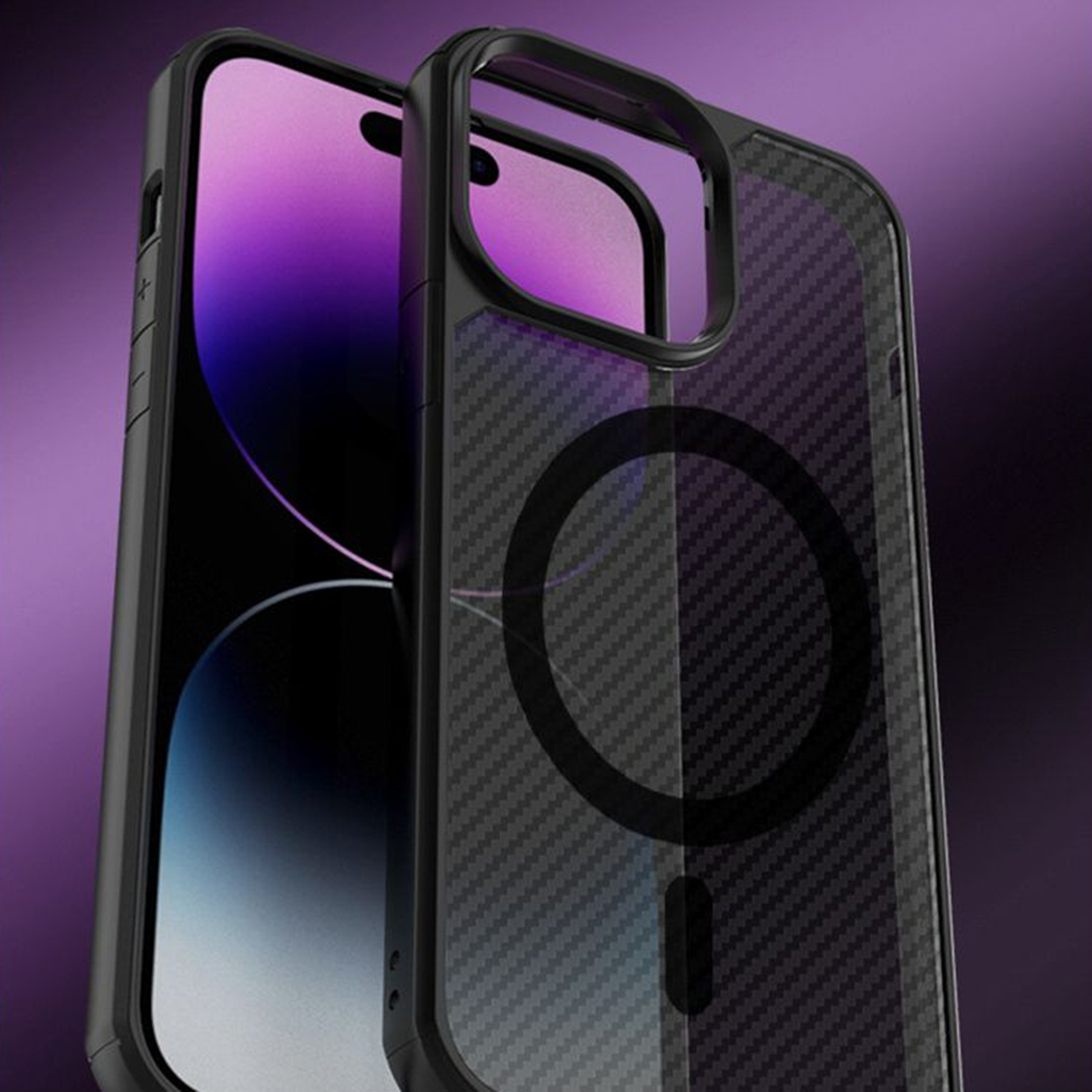 Kryt iPhone 15 Pro, Techsuit - CarbonFuse MagSafe