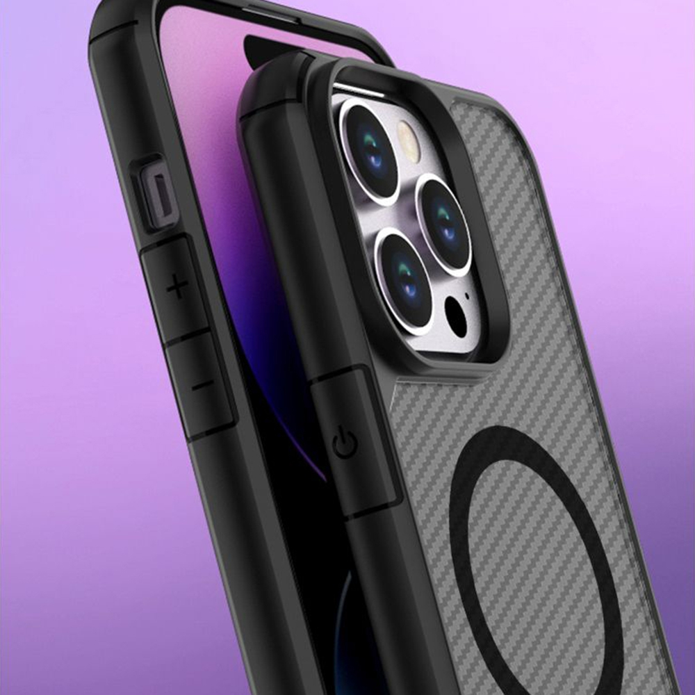 Kryt iPhone 15, Techsuit - CarbonFuse MagSafe