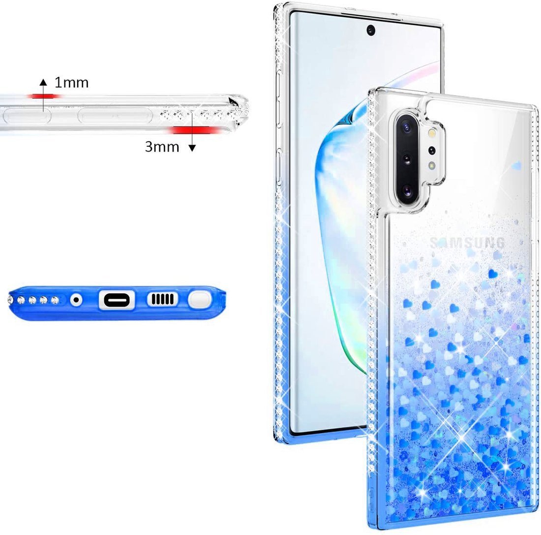 Kryt Huawei P40 lite Diamond Liquid  modrý