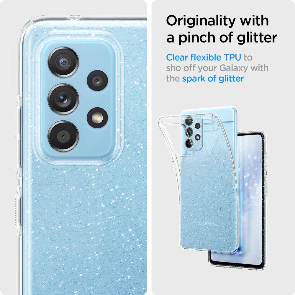 Kryt Samsung Galaxy A72 Spigen Liquid Crystal Glitter transparentní