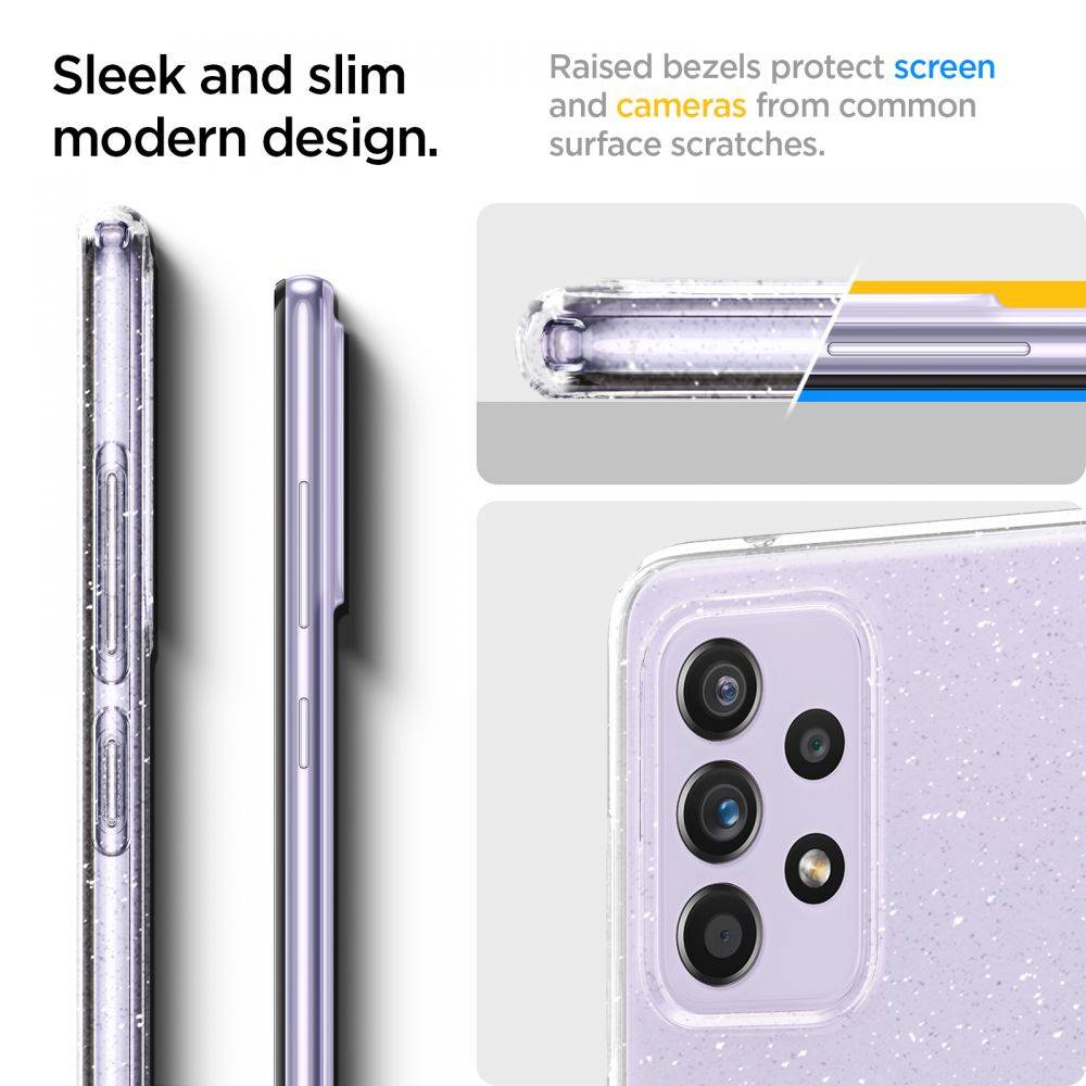 Kryt Samsung Galaxy A72 Spigen Liquid Crystal Glitter transparentní