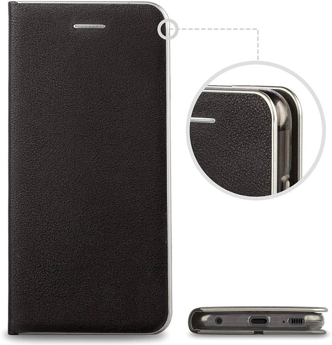 Pouzdro HUAWEI Y6P s flipem, umělá kůže Venus černé