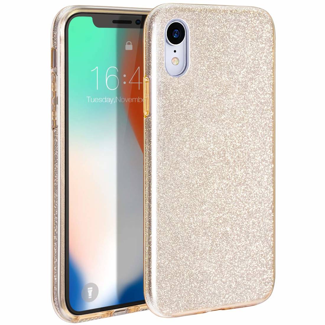 Kryt Huawei P40 Lite třpytky zlatý