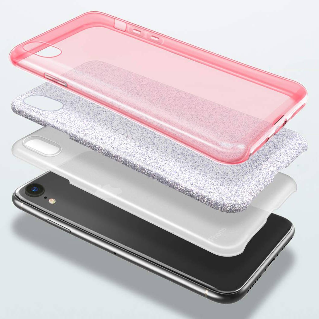 Kryt Huawei P40 Lite třpytky růžový