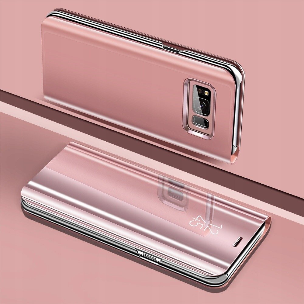 Pouzdro Huawei P40 Lite E Clear View Cover růžové