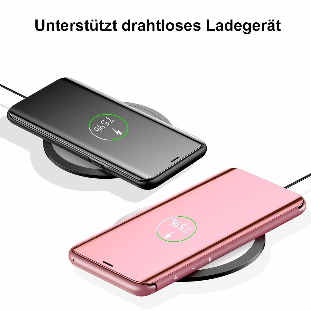 Pouzdro Huawei P40 Lite E Clear View Cover růžové