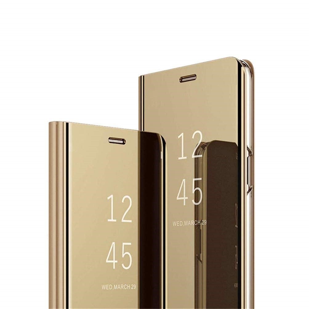 Pouzdro Huawei P40 Lite Clear View Cover zlaté