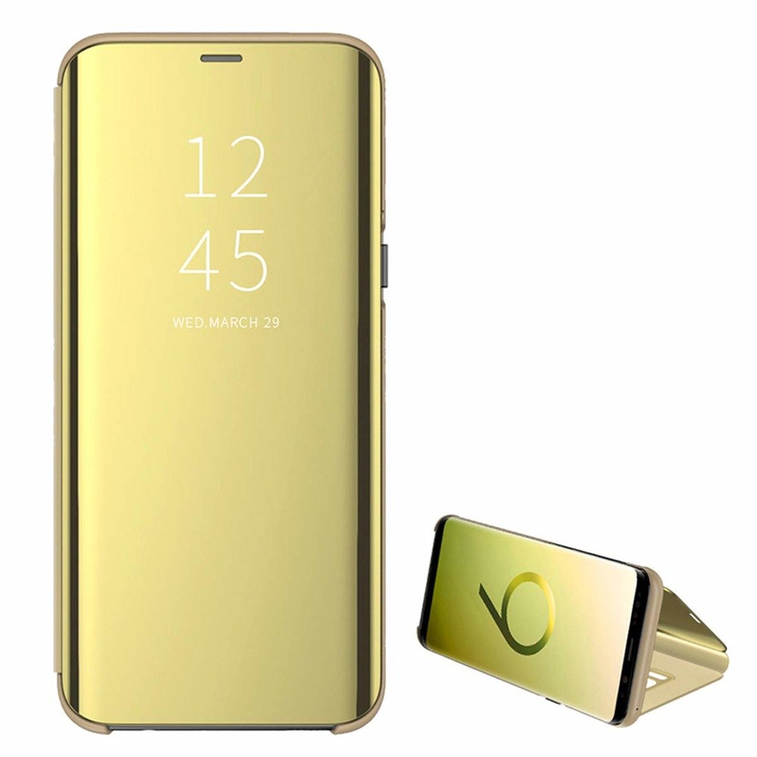 Pouzdro Huawei P40 Lite Clear View Cover zlaté