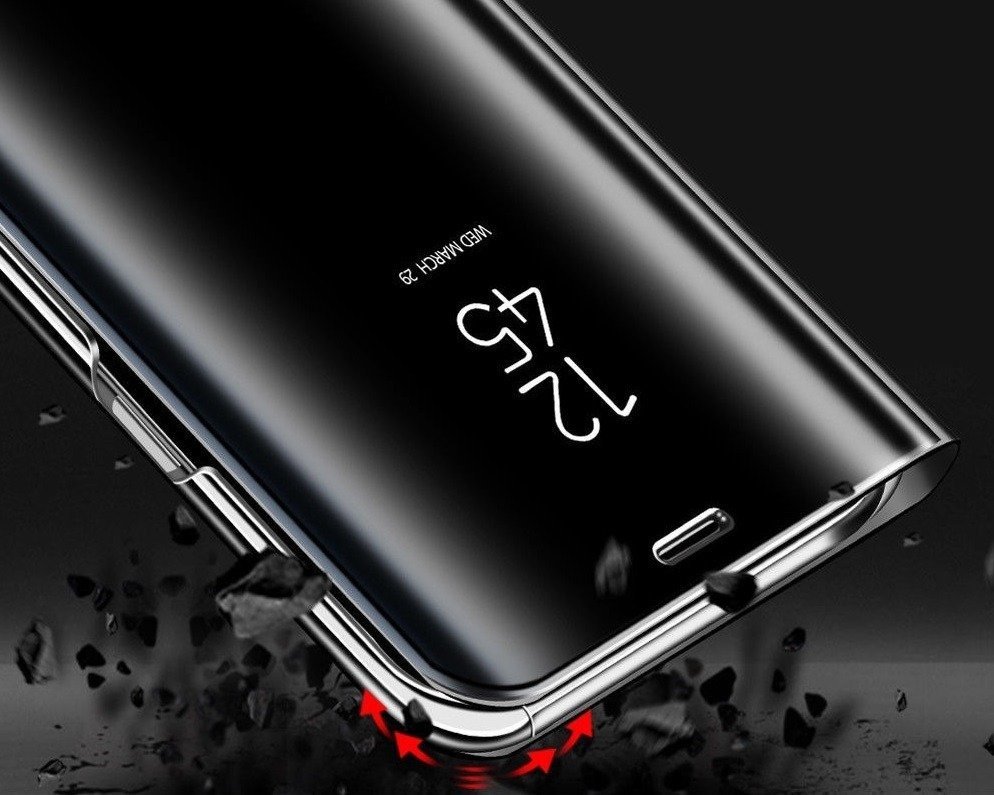 Pouzdro Huawei P40 Lite E Clear View Cover černé