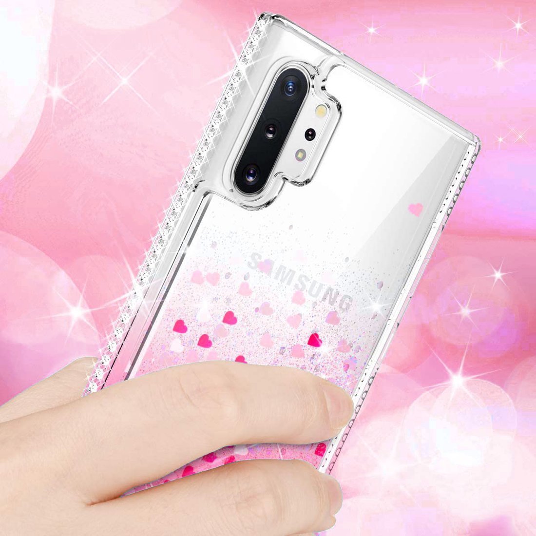 Kryt Samsung Galaxy A02s Diamond Liquid  Glitter růžový