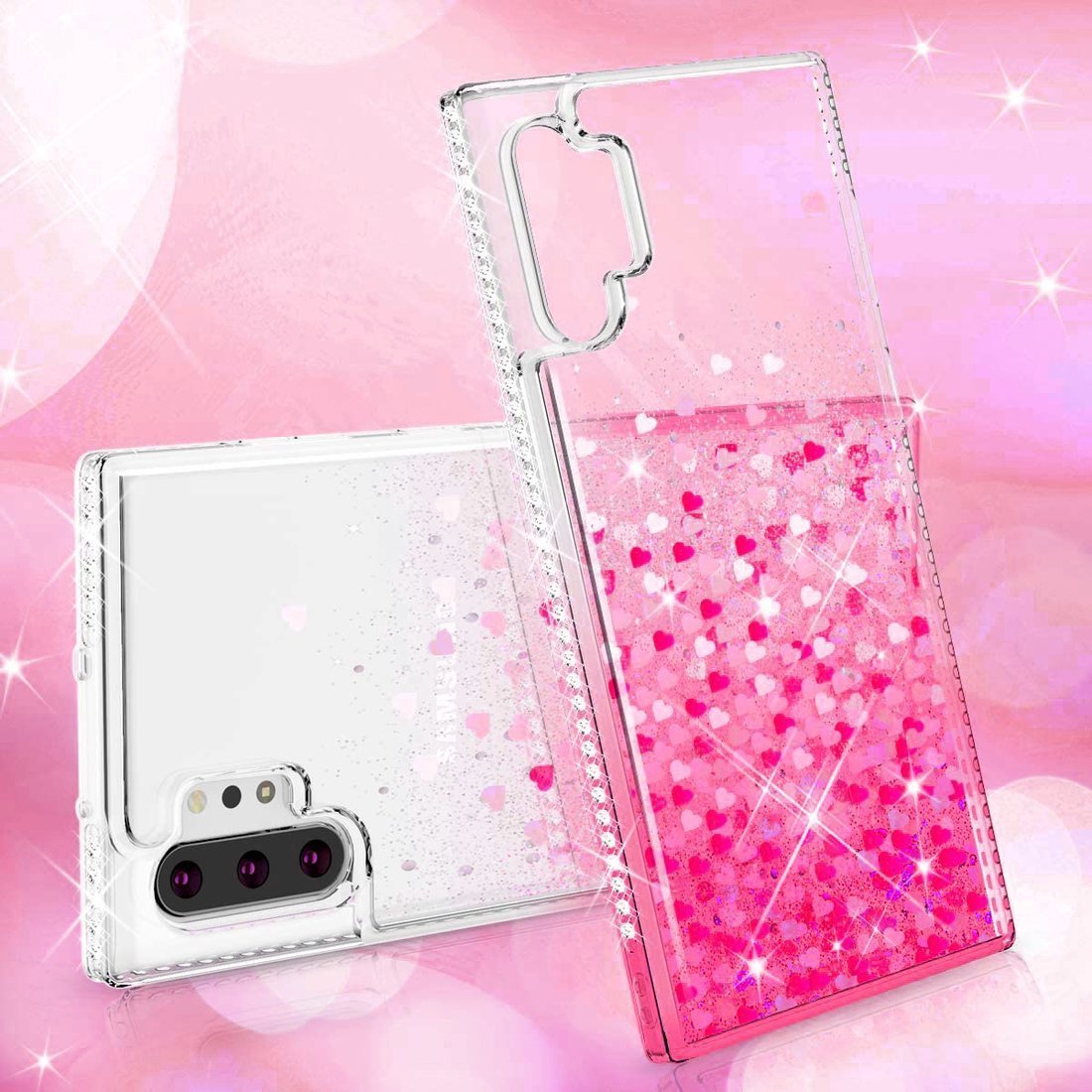 Kryt Samsung Galaxy A02s Diamond Liquid  Glitter růžový