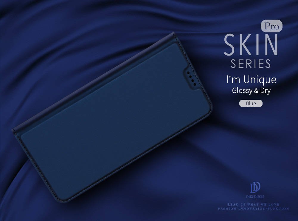 Pouzdro Xiaomi Redmi K30 / POCO X2 kožené Dux Ducis Skin modré