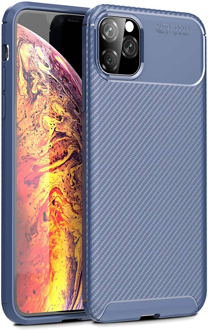 Kryt Xiaomi MI 10T Lite case Armored Shockproof Carbon Fiber blue