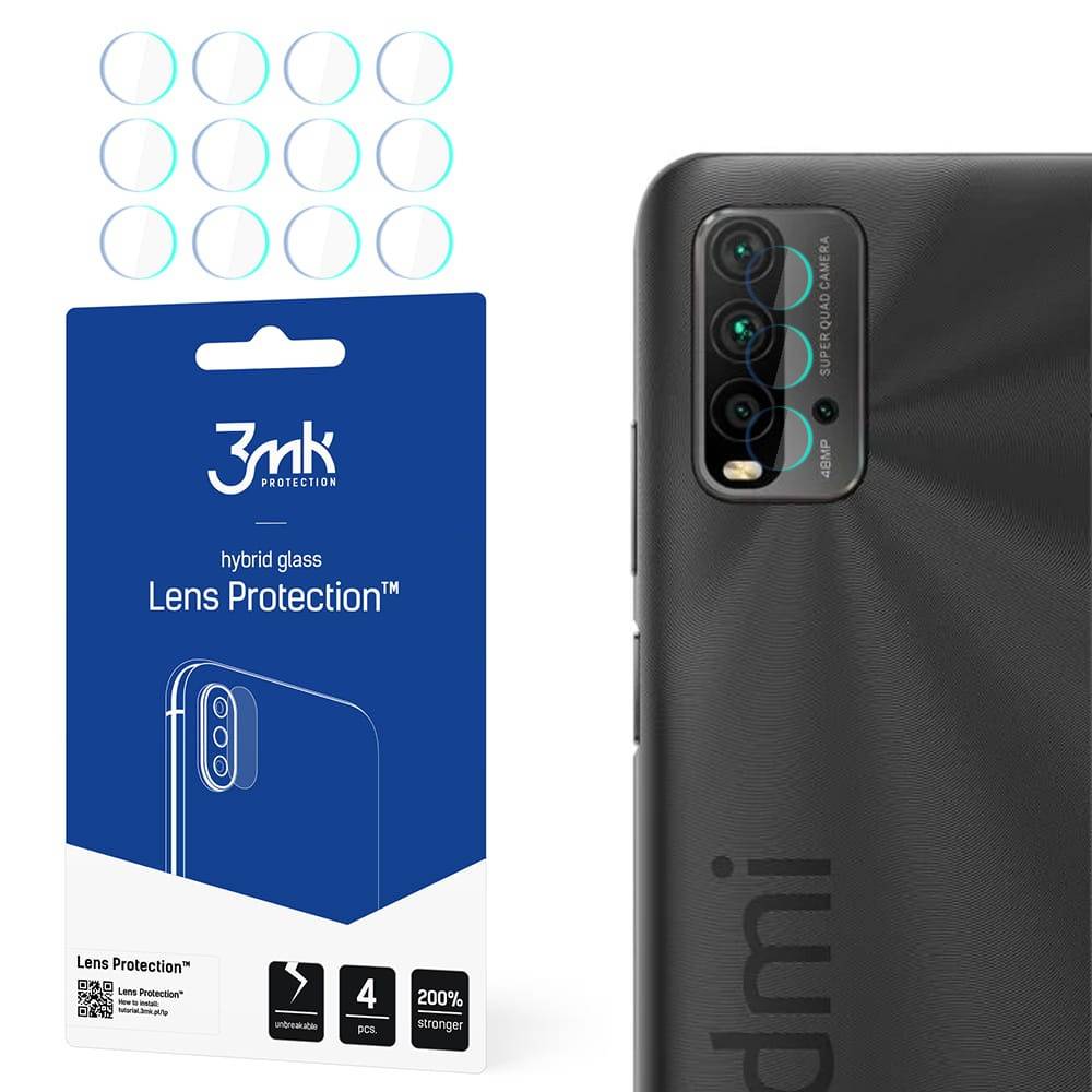 Tvrzené sklo Hybrid Glass na fotoaparát Xiaomi Redmi Note 9 3MK Flexible Glass Lens