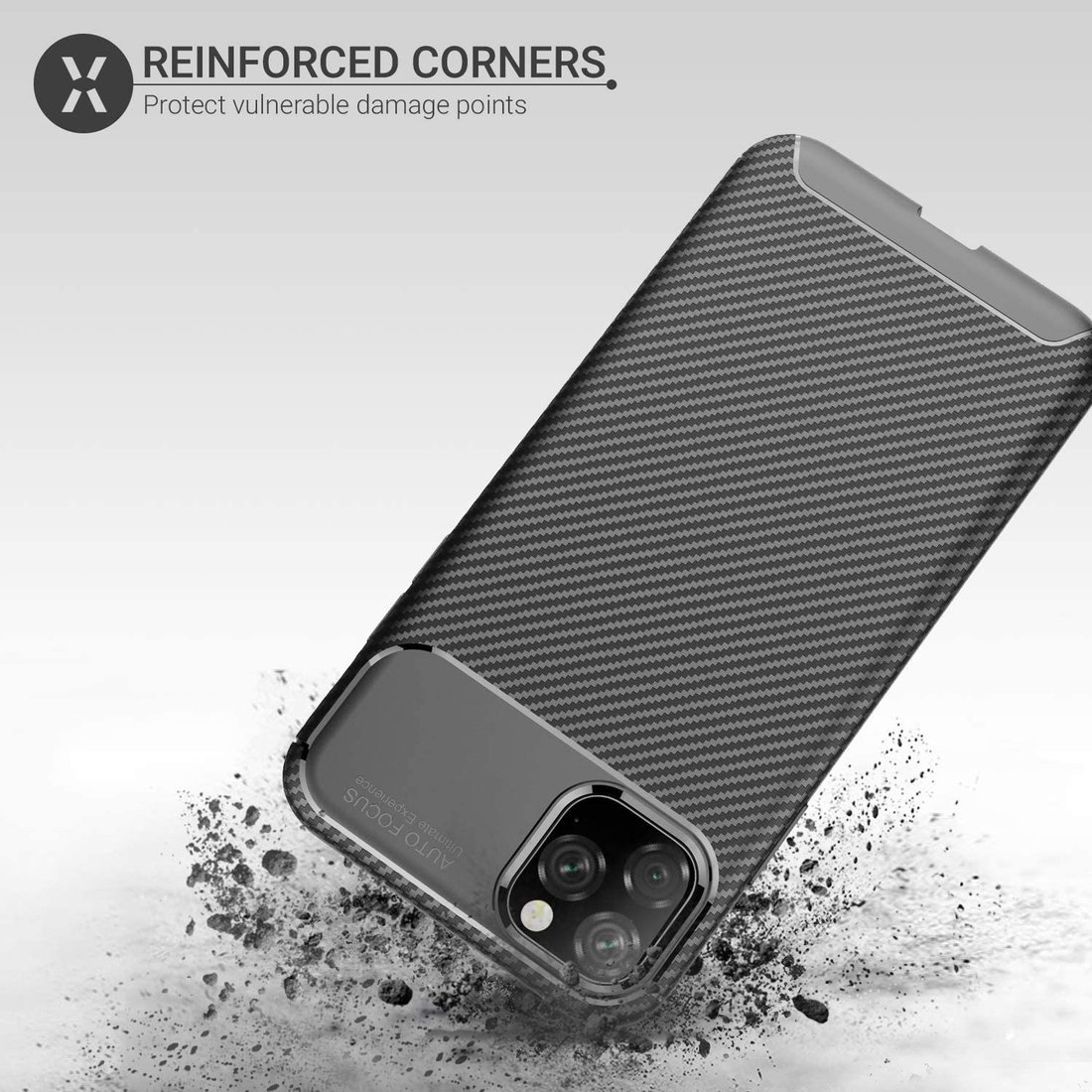 Kryt Samsung Galaxy A32 LTE / 4G Armored Shockproof Carbon Fiber černý
