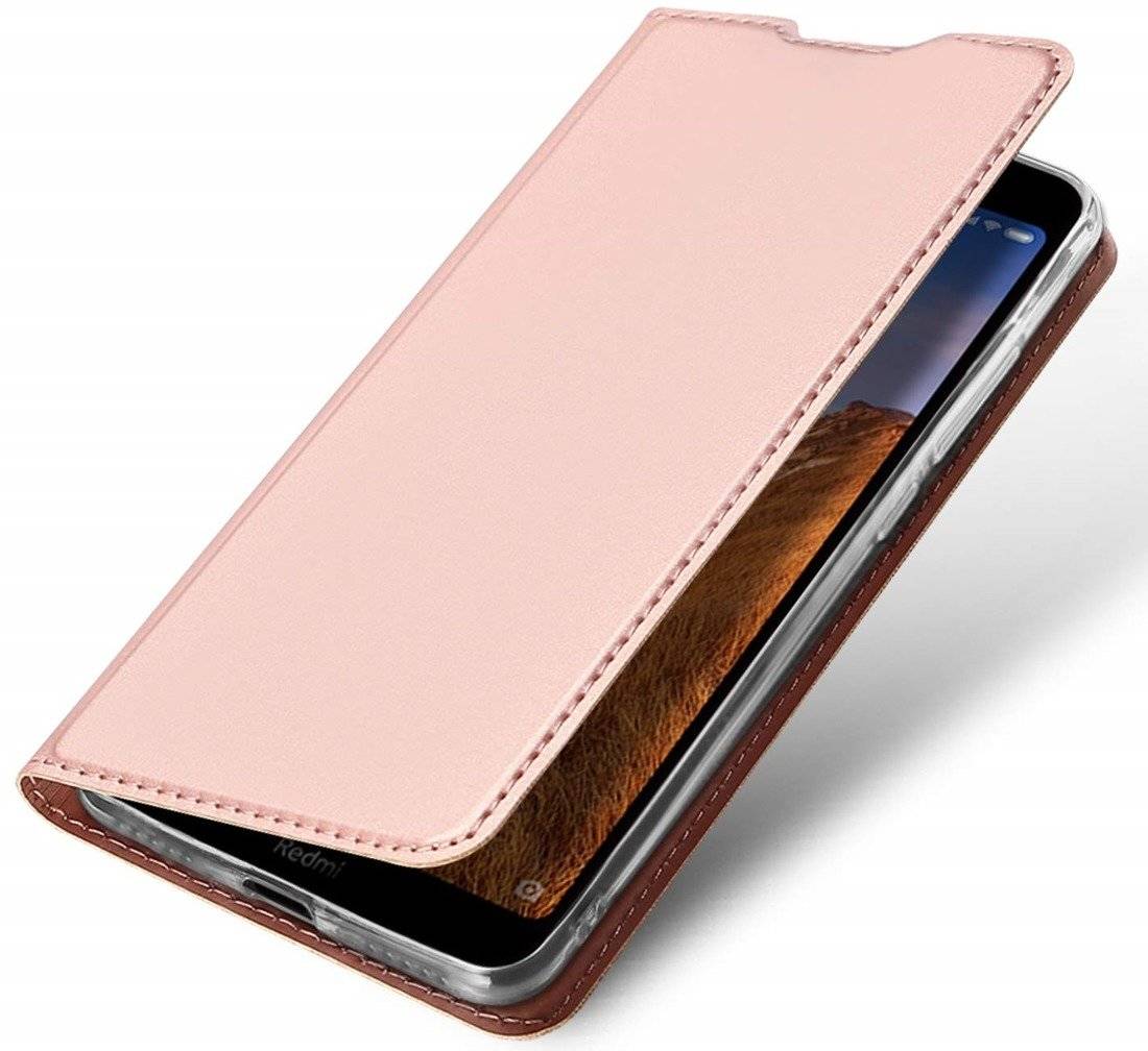 Pouzdro Samsung Galaxy A20s kožené Dux Ducis Skin růžové