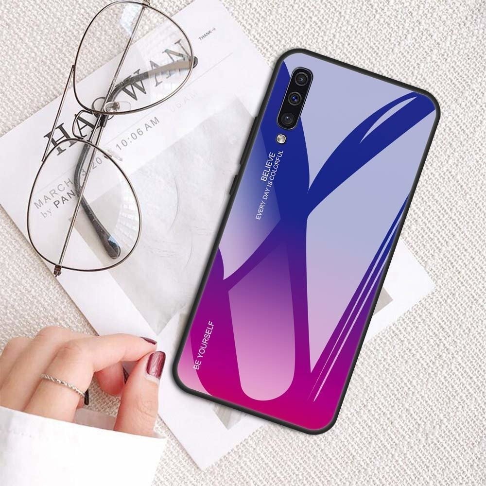 Kryt iPhone 11 Pro Glass case Gradient modrý/růžový