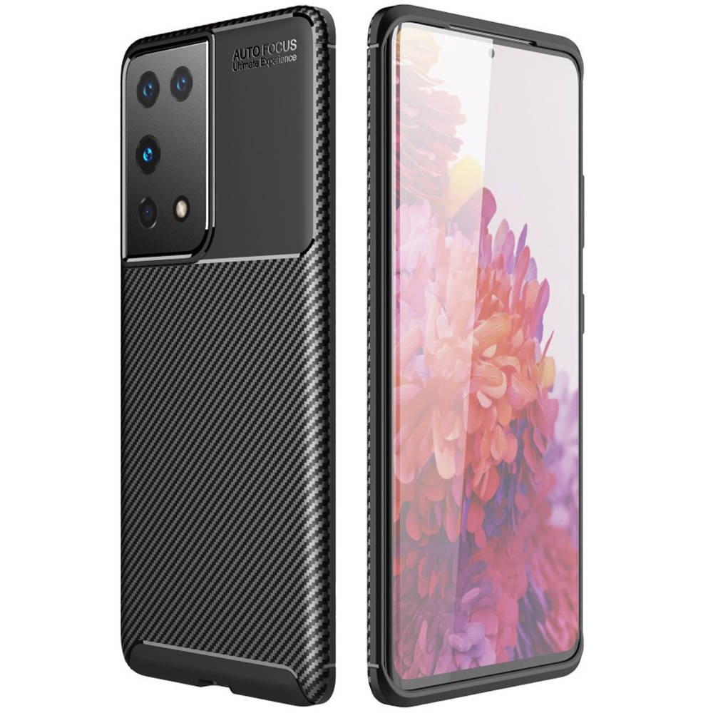 Kryt Samsung Galaxy A20s Armored Shockproof Carbon Fiber black