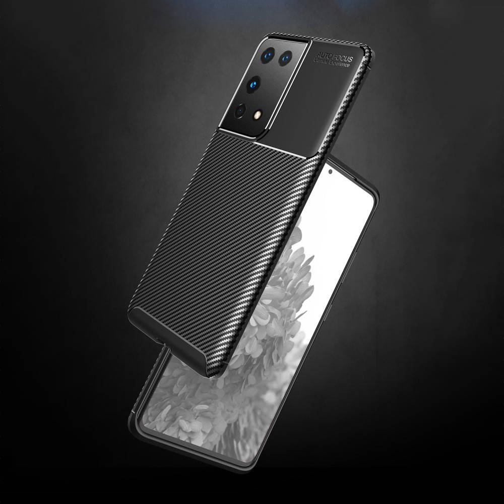 Kryt Samsung Galaxy A12 / M12 Armored Shockproof Carbon Fiber black