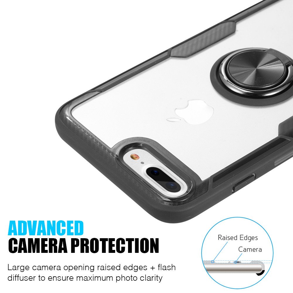 Kryt iPhone X / XS Clear Carbon Ring