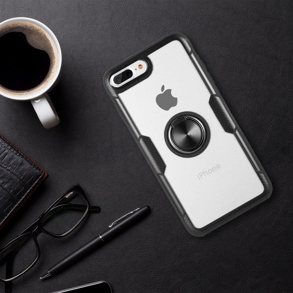 Kryt iPhone X / XS Clear Carbon Ring