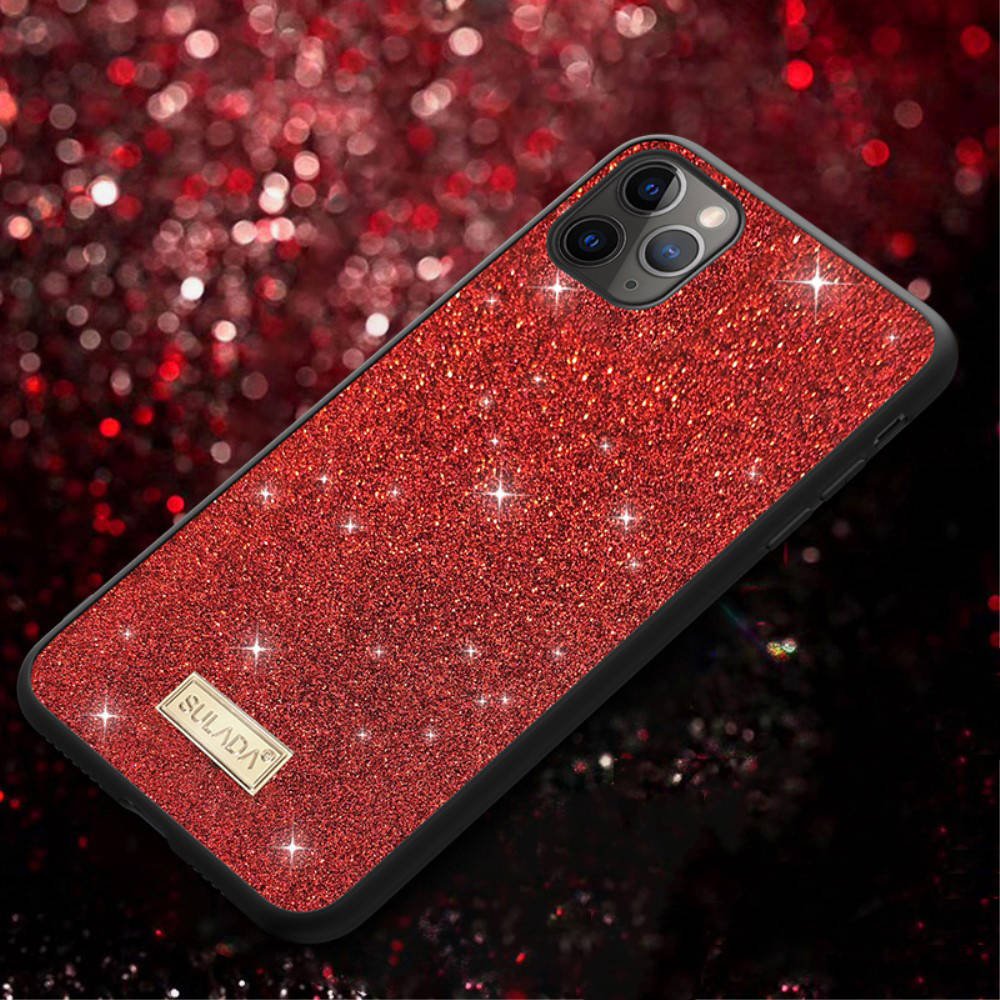 Kryt iPhone XS MAX Sulada Dazzling Glitter červený