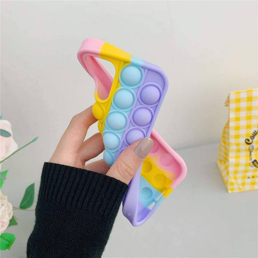 Kryt Samsung Galaxy A72 Flexible Push Bubble Case pink, yellow, blue, purple