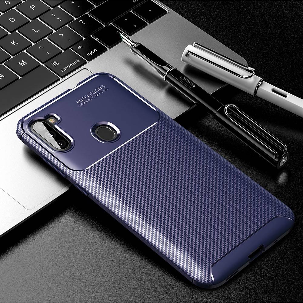 Kryt Samsung Galaxy NOTE 20 Armored Carbon Fiber navy blue