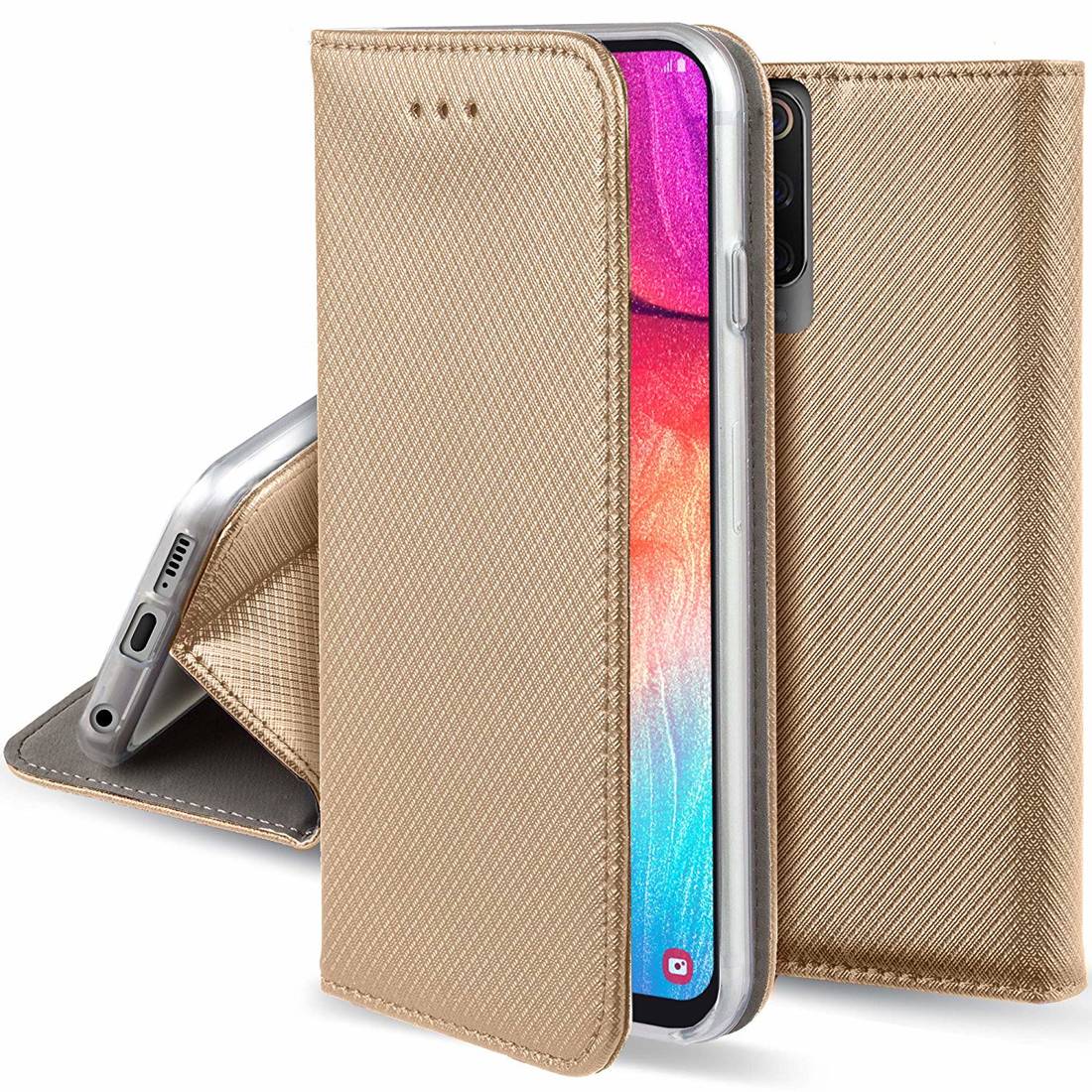 Pouzdro flip Samsung Galaxy A12 / M12 zlaté